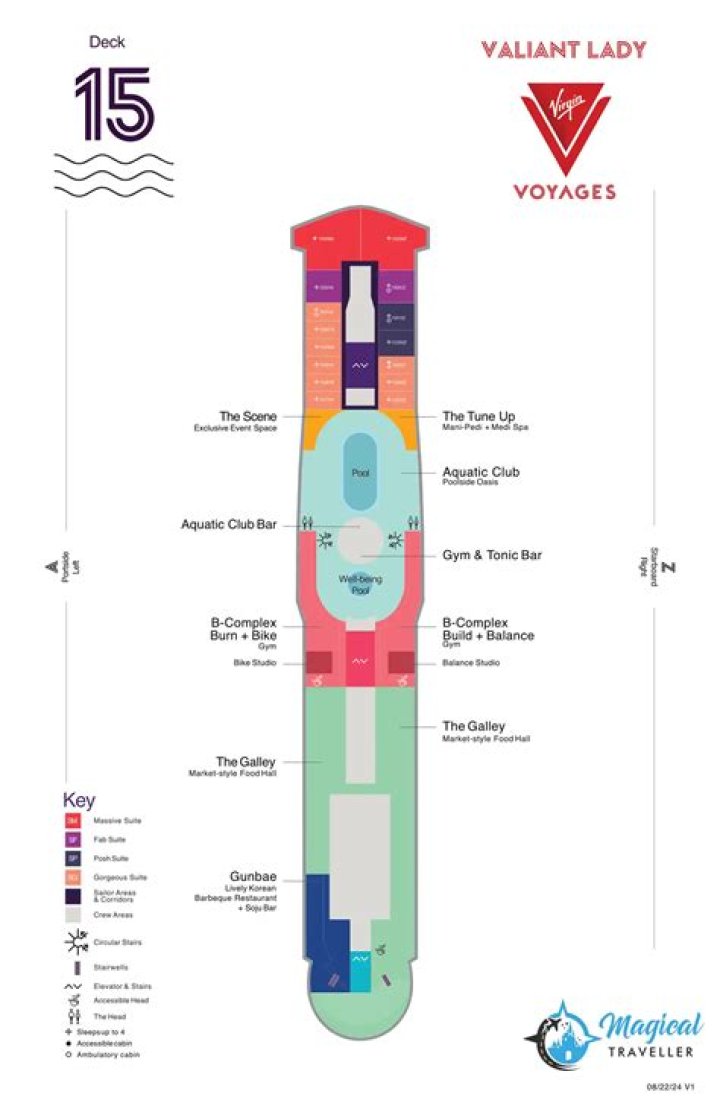 Comprehensive Valiant Lady Deck Plan By Virgin Voyages