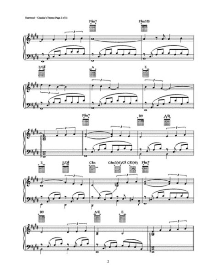 Exploring The Melodic World Of Clint Eastwood Piano Sheet Music
